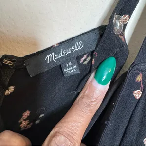 Madewell Smocked Crop Wide Leg Jumpsuit in Floral Toss thumbnail 3