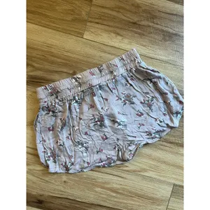 SM Don't Ask Why AE Floral Shorts Mauve Rose Print Elastic Waist Italy Lounge PJ thumbnail 3