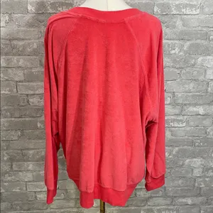 Old Navy Vibrant Corral Terry Crewneck Sweatshirt thumbnail 3