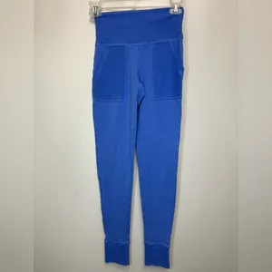 Aerie Blue Ribbed Pocket Legging XS thumbnail 3