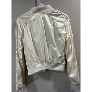 Vintage Abercrombie and Fitch Cream Satin Bomber Jacket Rare Grail Size M thumbnail 8