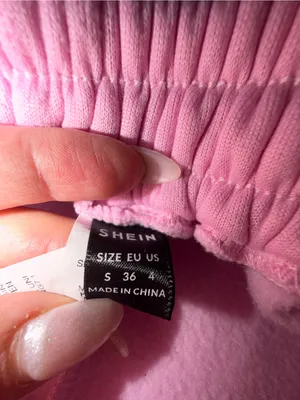 SHEIN Pink Fleece Jogger Pants thumbnail 3