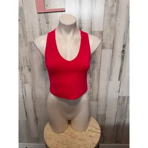 90 Degree by Reflex Rib Seamless Highline Tank Top Hot Pink Women’s XL thumbnail 3