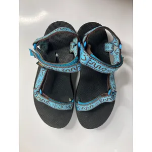 Teva Flatform Universal Sandals Women 9 Blue Good Platform snake Pattern Strappy thumbnail 6