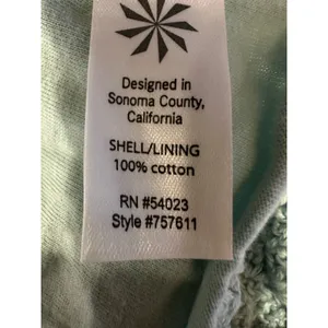 Athleta Crochet Knit Skirt Mint Green Cotton Eyelet Scalloped Hem SizeSmall Boho thumbnail 4