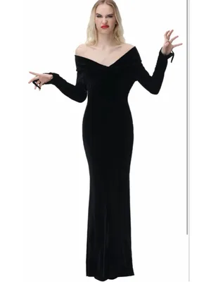 NEW Velvet Halloween Costume Off Shoulder Gothic Dress Adult Cosplay Dress S thumbnail 6