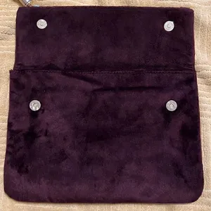 Merona brown faux fur clutch w/a tassel top zip fold over like new thumbnail 3