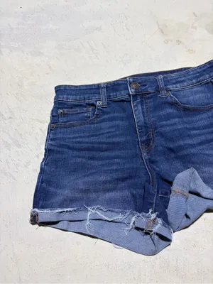American Eagle hi-rise shortie Blue Denim Shorts 10 thumbnail 2