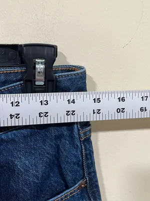 Abercrombie & Fitch The Loose High Rise size 2 dark denim jeans straight EUC thumbnail 6