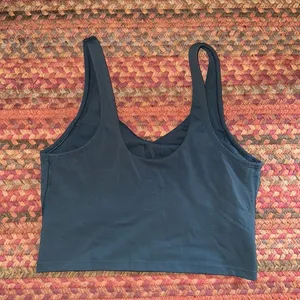 TEAL BASIC ATHLETIC TANK CROP TOP Blue Size M thumbnail 2