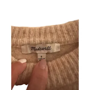 Madewell Cream Purple Brown Wool Blend Sweater Women Sz S thumbnail 4