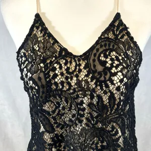 Bleuh ciel black lace overlay nude cami top size XS thumbnail 2
