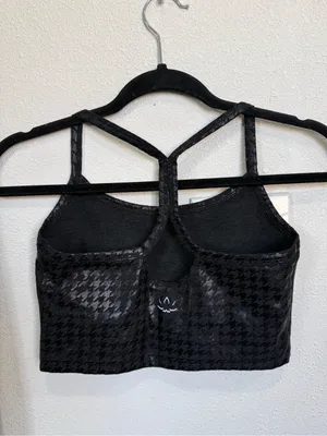 Beyond Yoga Houndstooth Matching Set 2PC Leggings Crop Tank Small Athleisure Y2K thumbnail 3