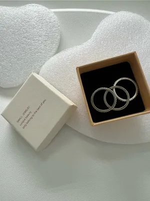 Vintage Style CZ Stack Ring Set 3-Piece Silver Plated Rings US Size 5 thumbnail 3