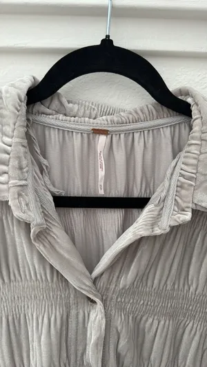 Velvet Button Down Shirt thumbnail 3