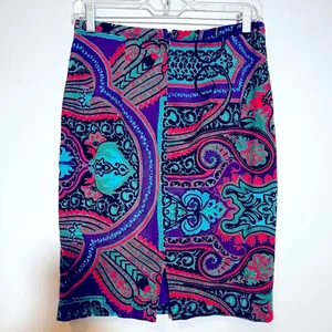 Plenty By Tracy Reese Anthropologie Pencil Skirt Women's‎ Size 4 Vibrant Paisley thumbnail 7