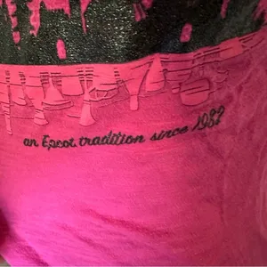 Disney Epcot Food And Wine Fest Shirt Women's XL Pink Short Sleeve V Neck thumbnail 7