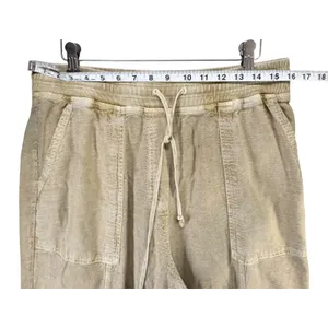 Daily Practice Anthropologie Evergreen Cargo Pants Womens M Tan Cropped Utility thumbnail 4
