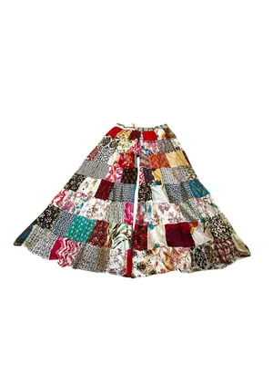 Jessica Taylor Eclectic Patchwork Palazzo Pants Boho Hippie Flowy Artsy One Size thumbnail 3