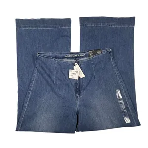 American Eagle Outfitters Women's Wide Leg Jeans - Medium Blue thumbnail 1