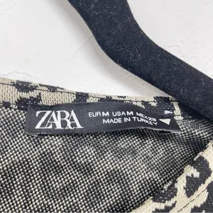 Zara Brown Animal Print Short Sleeve Knee Length Sheath Dress Womens M Leopard thumbnail 7