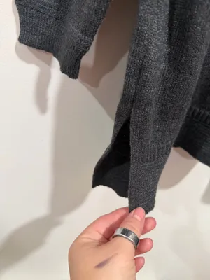 Old Navy Charcoal Gray Oversized Knit Tunic Sweater Side Slits Size XXL thumbnail 7