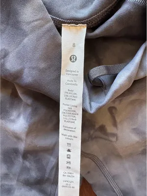 Lululemon Wunder Train High Rise 25” Diamond Dye Grey Size 8 NWT thumbnail 6