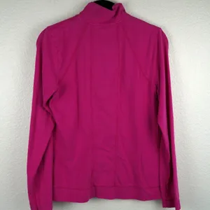 Lauren Ralph Lauren Quarter Zip Pullover Womens Medium Pink Mock Neck Activewear thumbnail 6