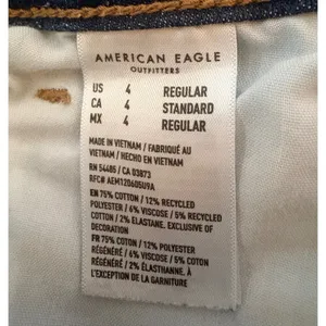 American Eagle Kick Boot Jeans Womens 4 Dark Blue Excellent Next Level Stretch thumbnail 4