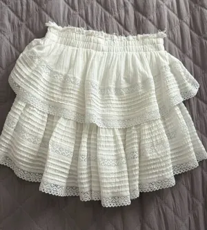 Aerie White Ruffle Skirt thumbnail 1