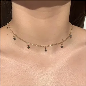 Gold Star Chocker Necklace thumbnail 1