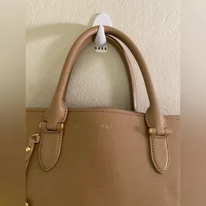 Lauren Ralph Lauren Leather Newbury Tan Tote Bag. thumbnail 13