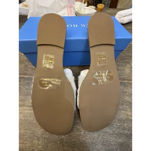 NEW Jack Rogers Faux Fur Sabrina Slide TAN NATURAL SLIP ON SANDAL SIZE 9 thumbnail 5