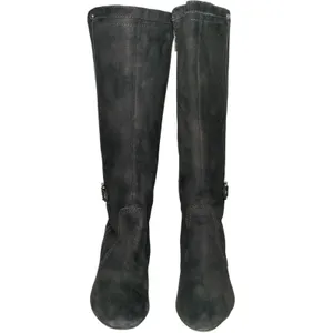 Black Suede Knee-High Boots Sz 7.5 thumbnail 2