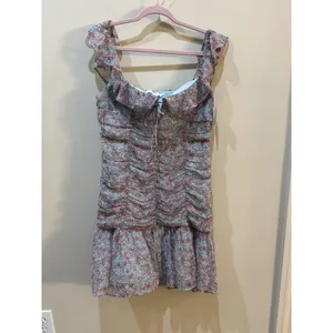 Anthropologie ASTR Dress‎ Ruffle Sleeves & Hem Floral Fitted Women Size XL thumbnail 2