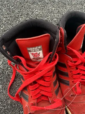 Adidas Top Ten Hi Men’s Size 10 Red Black High Top thumbnail 5