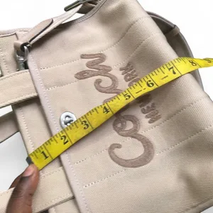 COACH CP164 Cargo Tote 26 Tan Beige Natural Canvas Carryall Crossbody Top Handle thumbnail 6
