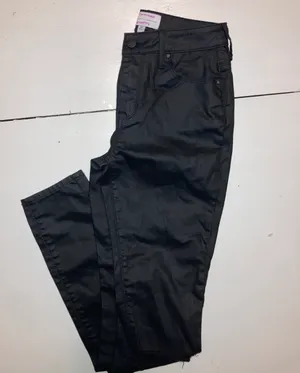 Kendall & Kylie Black Leather Jeans thumbnail 1