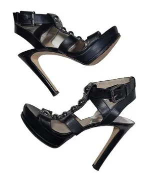 MICHAEL Michael Kors “Hayes” Black Studded Platform Heel Sz 6.5 thumbnail 1