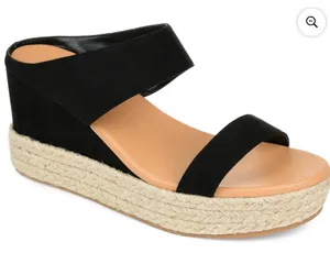 Journee NEW Alissa Wedge Heel Espadrille Sandals 12 $90 thumbnail 1
