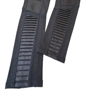 Alo Yoga Moto Panel Leggings Womens XS Black Ribbed Mesh High Performance Active thumbnail 3