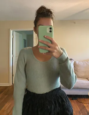 Abercrombie And Fitch Ribbed Sweater Bodysuit thumbnail 1