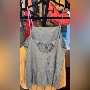 Free People Caught Up Tunic in Blissful Blue Combo, NWT thumbnail 6