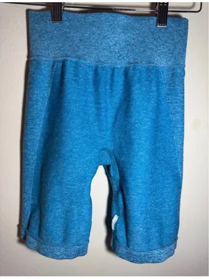 Gymshark Seamless Bike Shorts Blue thumbnail 6