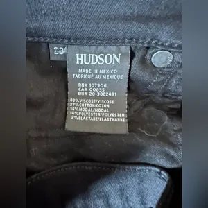 Hudson Jeans Nico Mid-Rise Super Skinny in Black Black thumbnail 8