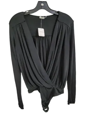 Free People Intimately "Turnt" Bodysuit Size M NWT Black thumbnail 3