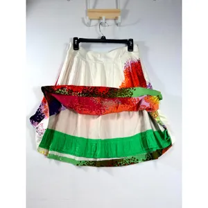 Cordelia Women’s Size 6 Multicolor‎ Abstract Print Pleated Cotton Skirt thumbnail 11
