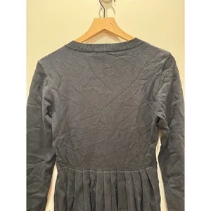 Lulus Black Ribbed Knit Button Front Pleated Skirt‎ Dress Size M thumbnail 8