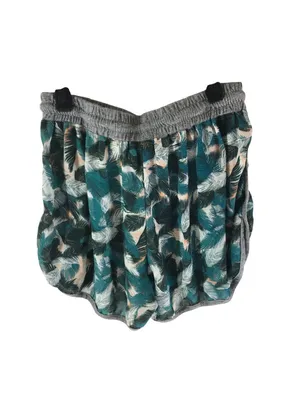 Nation Ltd Womens Tropical Print Drawstring Shorts S Green Gray thumbnail 2