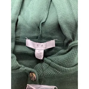 WEAR by Erin Andrews New York Jets Green Waffle Knit Henley Hoodie EA1F54LS401G thumbnail 4